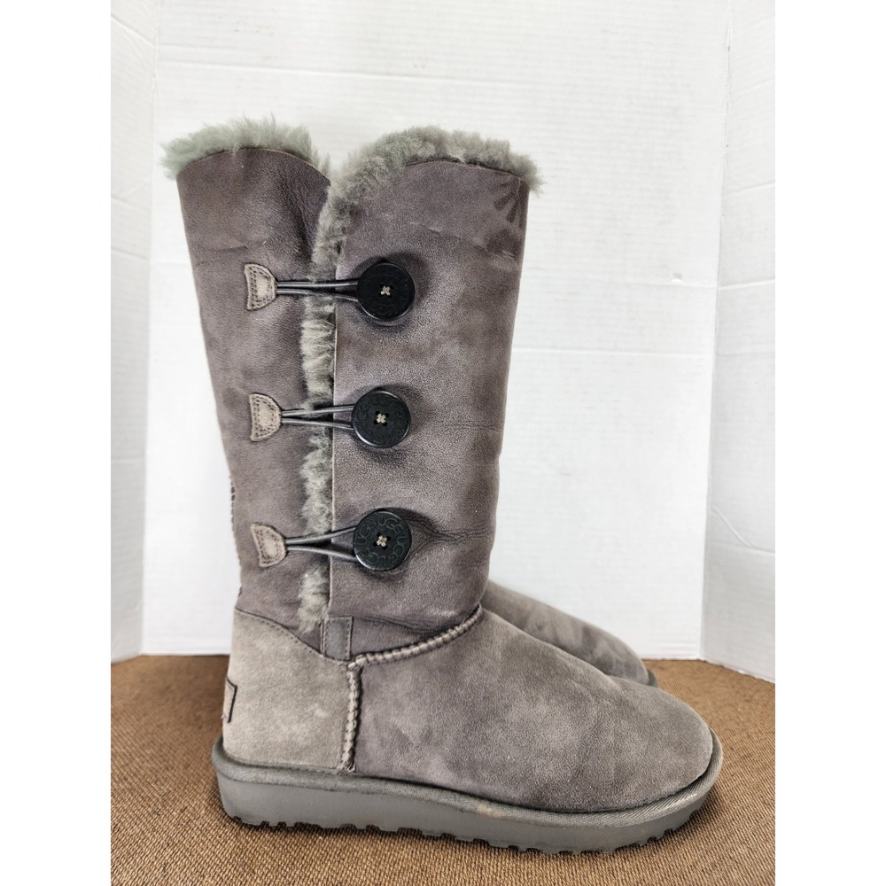 Ugg Bailey Button tall Triplet Grey BOOT US 8 / EU 42 / UK 9